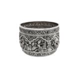 A late 19th century silver bowl, either Anglo – Indian, Poona or Burmese circa 1890
