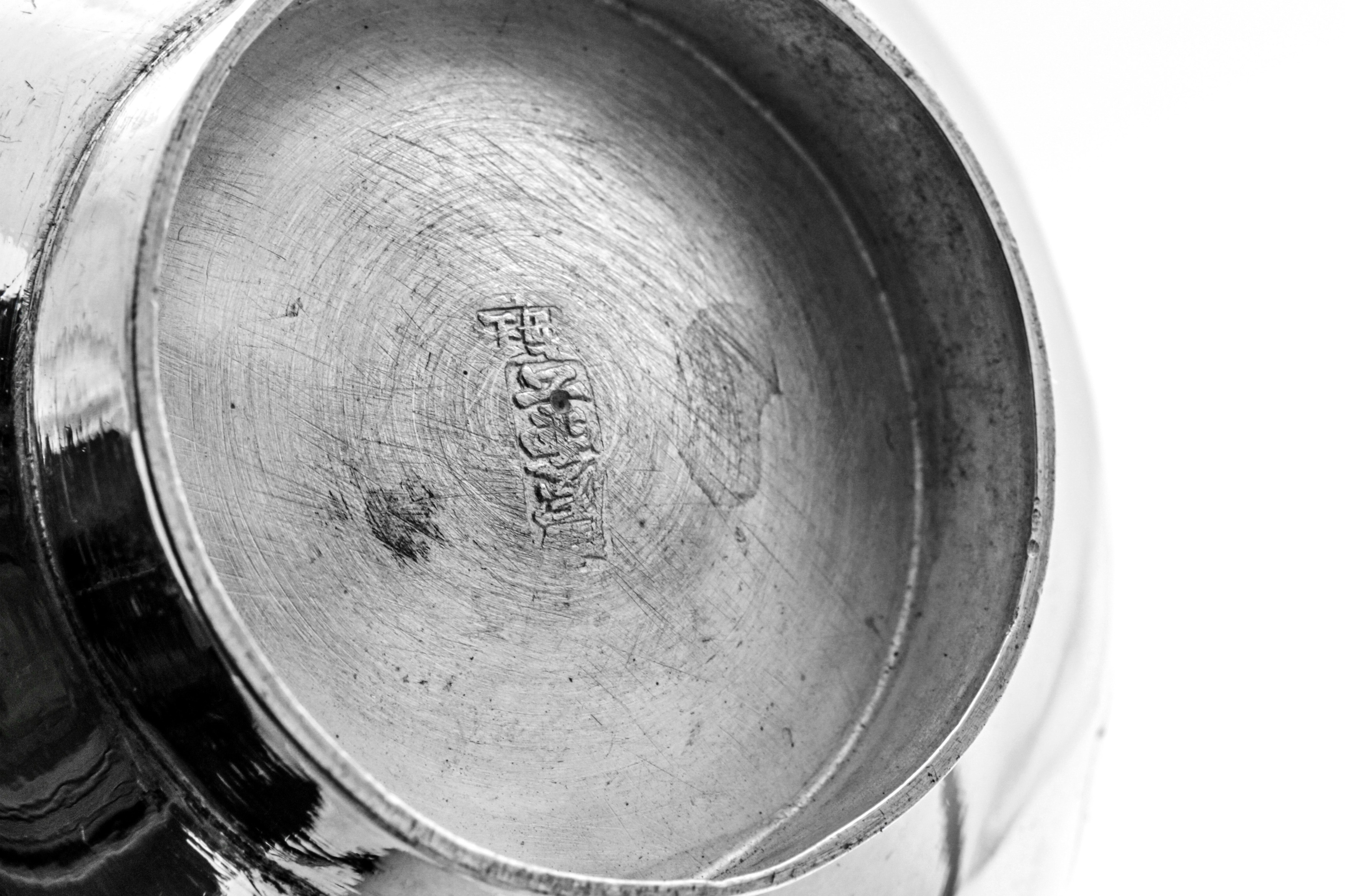 A set of four early 20th century Chinese Export silver tea bowls and saucers, Tianjin circa 1920 by - Image 6 of 6