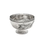 A late 19th / early 20th century Chinese Export silver bowl, Shanghai circa 1900 retailed by Zee Wo