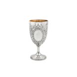 A Victorian provincial sterling silver goblet, Exeter possibly 1875 by Josiah Williams & Co