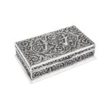 A mid-20th century Thai silver cigarette box, probably Bangkok circa 1960