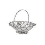 A George III Irish sterling silver bread basket, Dublin circa 1770 by Charles Mullen (active 1768-80