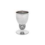 A George V ‘Arts and Crafts’ sterling silver goblet, London 1912 by Omar Ramsden & Alwyn Carr
