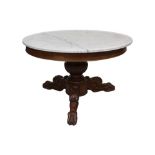 A FRENCH CIRCULAR MAHOGANY GUERIDON CENTRE TABLE, CIRCA 1840