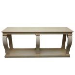 A WILLIAM YEOWARD SCUMBLE GLAZED WHITE PAINTED CONSOLE TABLE