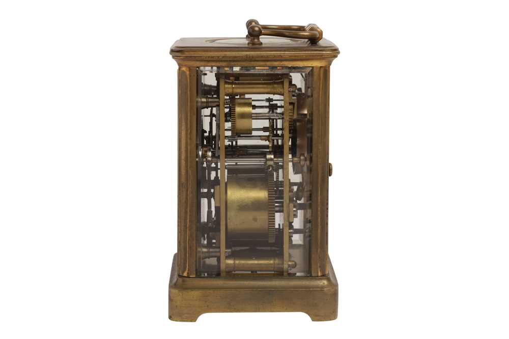 A FRENCH GILT BRASS CARRIAGE CLOCK, LATE 19TH CENTURY - Image 3 of 4