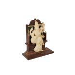 λ AN INDIAN IVORY SCULPTURE OF A FOUR ARMED FEMALE DEITY, LATE 19TH/EARLY 20TH CENTURY India, late 1