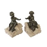 A PAIR OF FRENCH BRONZE FIGURES OF CHERUBS, LATE 19TH CENTURY