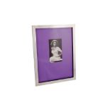 A LARGE STIRLING SILVER PHOTOGRAPH FRAME