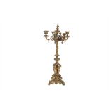 A FRENCH GILT BRONZE FIVE LIGHT CANDELABRA, 19TH CENTURY