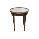 A LOUIS XVI STYLE FRUITWOOD BOUILOTTE TABLE, 20TH CENTURY