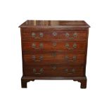 A GEORGE III MAHOGANY BACHELOR'S CHEST