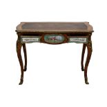 A FRENCH LOUIS XV STYLE KINGWOOD AND ORMOLU MOUNTED BUREAU PLAT