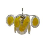 MANNER OF VISTOSI, ITALY- AN ITALIAN MURANO GLASS CHANDELIER