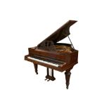 A JOHN BROADWOOD & SONS OF LONDON MAHOGANY BABY GRAND PIANO, FIRST HALF OF THE 20TH CENTURY