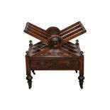 A GEORGE III THREE DIVISION ROSEWOOD CANTERBURY