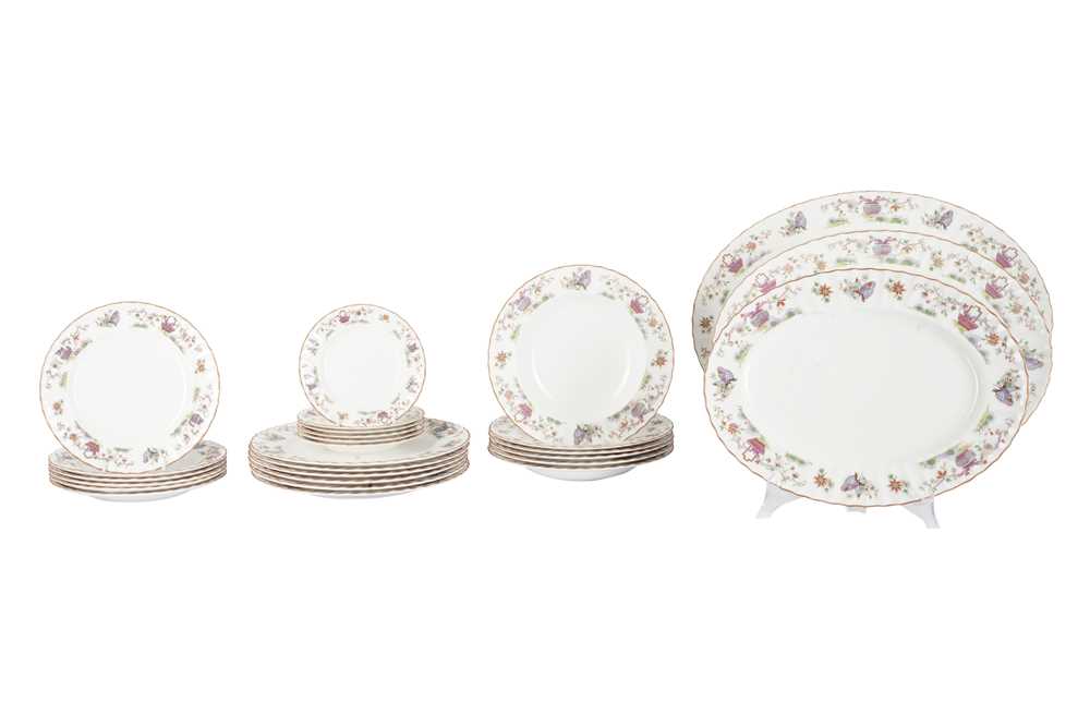 A ROYAL WORCESTER BONE CHINA PART DINNER SERVICE IN THE PEKIN PATTERN