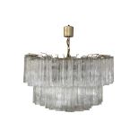 AN ITALIAN MURANO THREE TIER CHANDELIER, CIRCA 1970