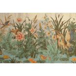 A LARGE FRENCH WALL PAPER PANEL, IN THE AESTHETIC MOVEMENT TASTE, 20TH CENTURY