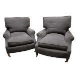 A PAIR OF HOWARD ARMCHAIRS, CONTEMPORARY