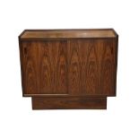 A ROSEWOOD SIDE CABINET, PROBABLY DANISH, CIRCA 1960S