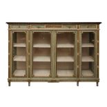 A FRENCH PAINTED BIBLIOTHEQUE OR BOOKCASE, EARLY 20TH CENTURY