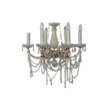 AN ITALIAN GLASS CHANDELIER, 20TH CENTURY