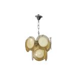 MANNER OF VISTOSI, ITALY- AN ITALIAN MURANO GLASS CHANDELIER