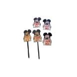 FIVE PAINTED WOOD MICKEY MOUSE FAIRGROUND SIGNS