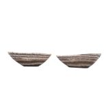 A PAIR OF ONYX SHALLOW BOWLS