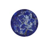 A LAPIS LAZULI VENEERED CIRCULAR DISH