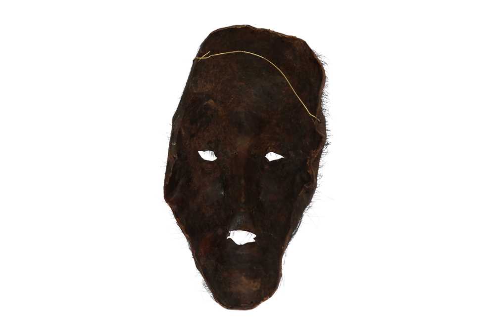 ETHNOGRAPHIC: NEPALESE OR NAGALAND YAK SKIN MASK, MID 20TH CENTURY - Image 2 of 2