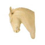 A LIFESIZE GRAND TOUR STYLE RESIN HEAD OF A HORSE