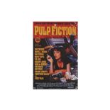 A SCREENPRINT OF THE PROMOTIONAL POSTER FOR PULP FICTION