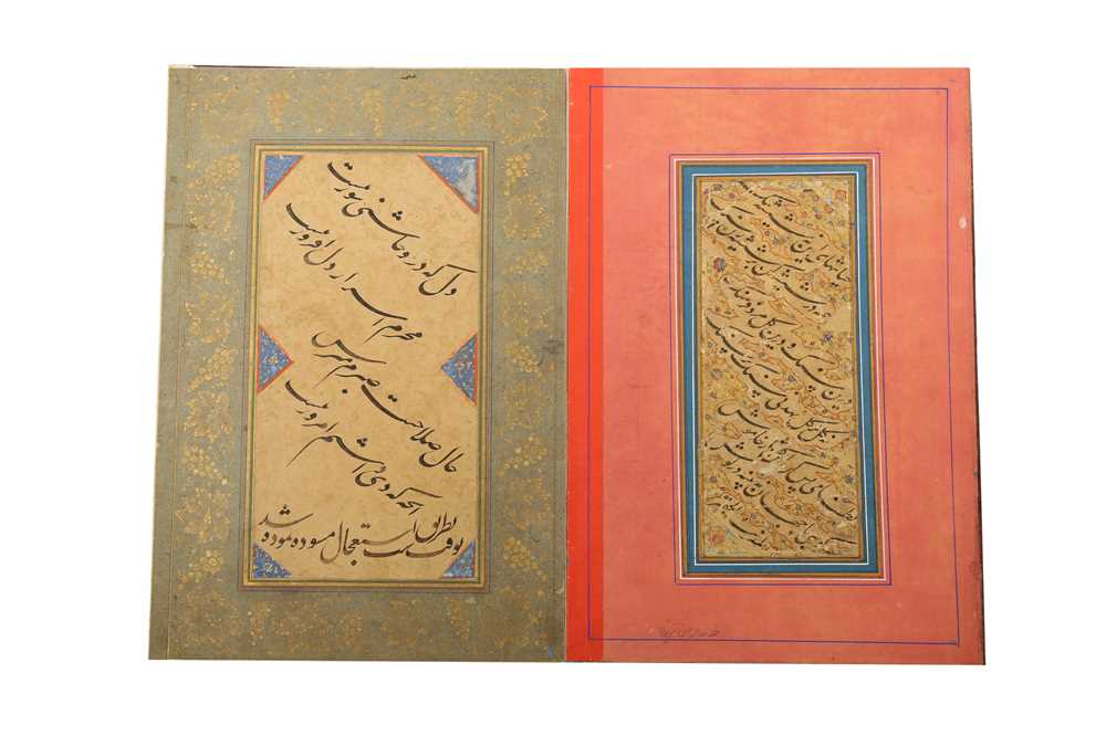 A CONCERTINA MURAQQA' ALBUM OF CALLIGRAPHY AND MINIATURES Iran and India, 19th century