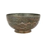 A TINNED COPPER BOWL Possibly Samarkand or Bukhara, Central Asia, late 18th - 19th century