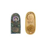 TWO PEN CASE INKWELLS (DAWAT) Qajar Iran and Ottoman Turkey, 19th century