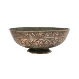 A LARGE TINNED COPPER BOWL Possibly Samarkand or Bukhara, Central Asia, late 18th - 19th century