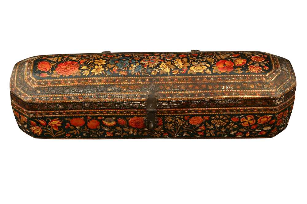 A KASHMIRI LACQUERED PAPIER-MÂCHÉ CALLIGRAPHER'S TOOLS AND PEN CASE Kashmir, Northern India, mid to - Image 3 of 9