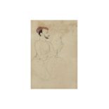 A TINTED DRAWING OF AN INDIAN NOBLEMAN Possibly Bikaner, Rajasthan or Punjab Hills, Northern India,