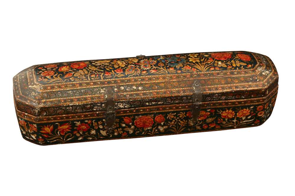 A KASHMIRI LACQUERED PAPIER-MÂCHÉ CALLIGRAPHER'S TOOLS AND PEN CASE Kashmir, Northern India, mid to - Image 4 of 9