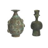 TWO SMALL ENGRAVED BRONZE VASES Possibly Khorasan, Eastern Iran, 11th - 12th century
