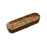 A KASHMIRI LACQUERED PAPIER-MÂCHÉ CALLIGRAPHER'S TOOLS AND PEN CASE Kashmir, Northern India, mid to