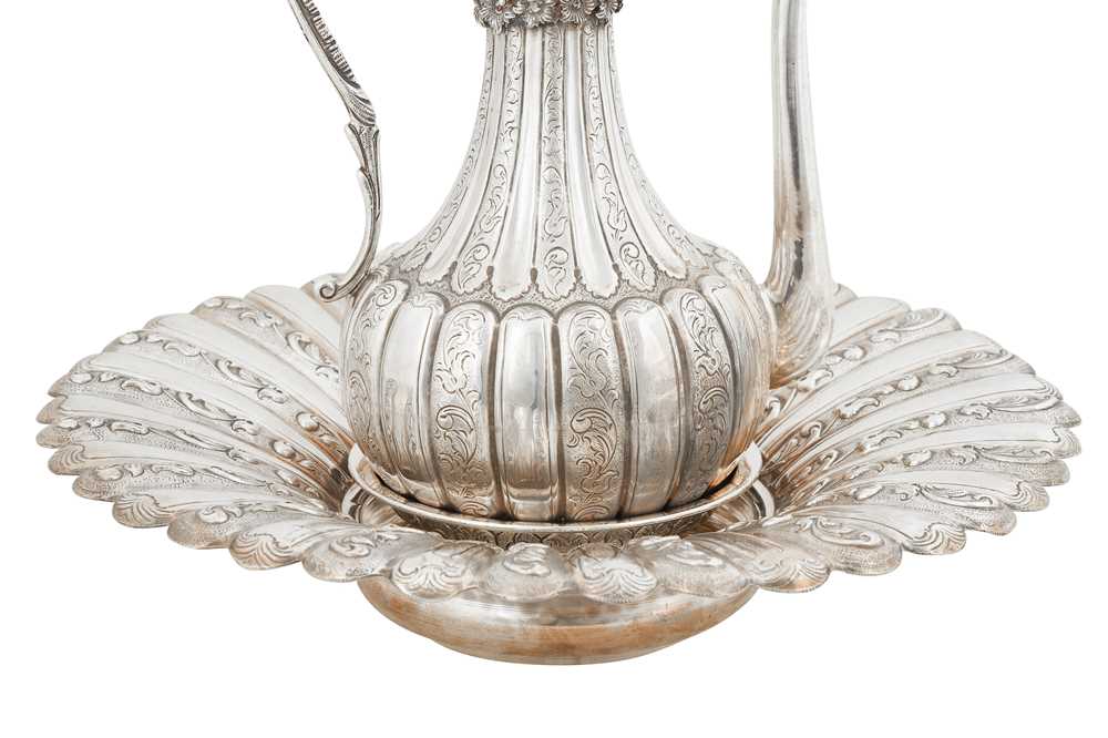 A TURKISH SILVER EWER AND BASIN Turkey, 20th century - Image 2 of 7