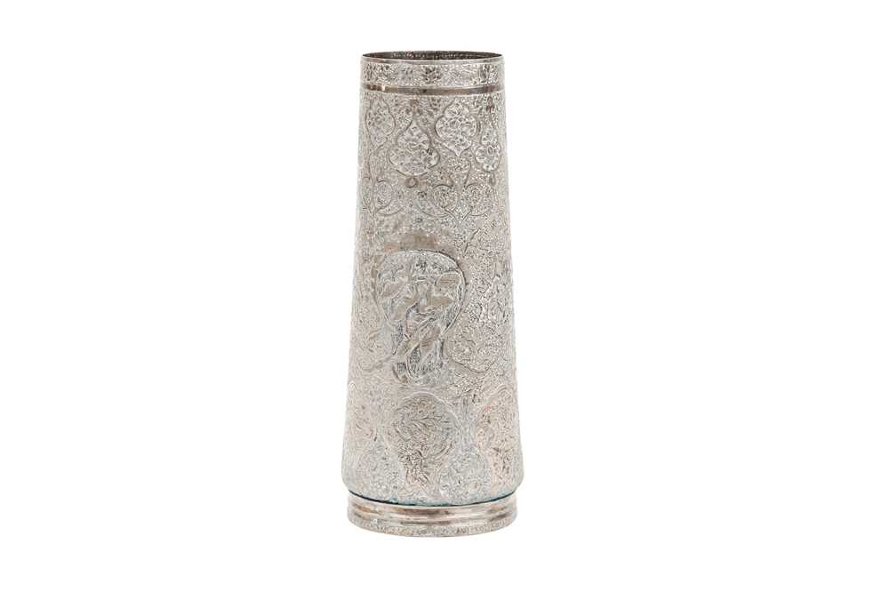 A PERSIAN SILVER VASE Qajar Iran, late 19th - early 20th century