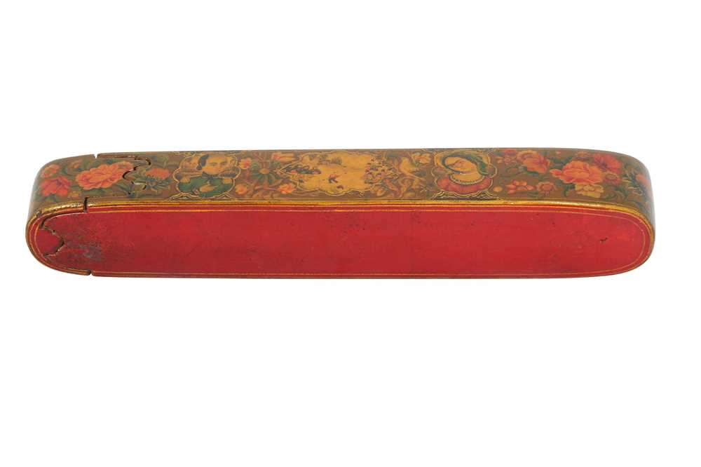 A QAJAR LACQUERED PAPIER-MÂCHÉ PEN CASE (QALAMDAN) Iran, 19th century - Image 5 of 7