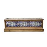 A FLOWER TROUGH INSET WITH 'PERSIAN' DESIGN MINTON POTTERY TILES Minton, Hollins & Co, Stoke-upon-Tr