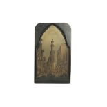 AN ETCHED METAL LITHOGRAPH PLATE FEATURING THE QALAWUN COMPLEX IN CAIRO Possibly France or England,