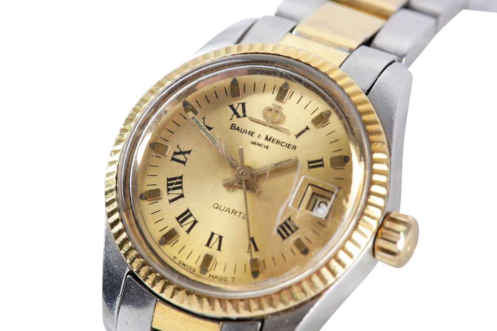 BAUME & MERCIER STAINLESS STEEL AND GOLD DATEJUST. - Image 2 of 4