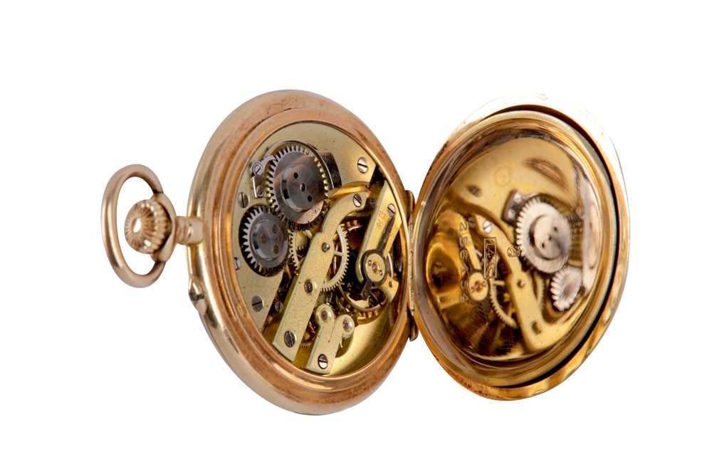 POCKET WATCH POCKET WATCH COURVOISIER FRÈRES, CHAUX DE FONDS, SWITZERLAND 14K GOLD, DIAMONDS AND RUB - Image 3 of 5